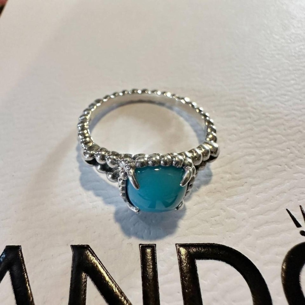 Authentic Pandora Turquoise Cloud Ring, Size 8 (5… - image 7
